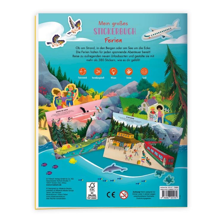 Produktbild: Tr&ouml;tsch Stickerbuch Mein gro&szlig;es Stickerbuch Ferien