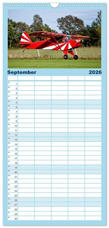 Produktbild: Familienplaner 2026 - Modellflieger mit 5 Spalten (Wandkalender, 21 x 45 cm) CALVENDO