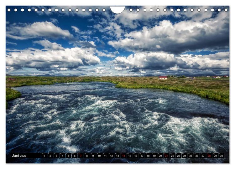 Produktbild: Eine Rundreise durch Island (Wandkalender 2026 DIN A4 quer), CALVENDO Monatskalender
