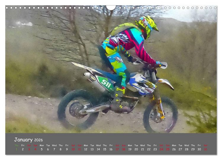 Produktbild: Enduro Racing (Wall Calendar 2026 DIN A3 landscape), CALVENDO 12 Month Wall Calendar