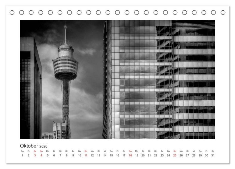 Produktbild: SYDNEY Monochrom (Tischkalender 2026 DIN A5 quer), CALVENDO Monatskalender