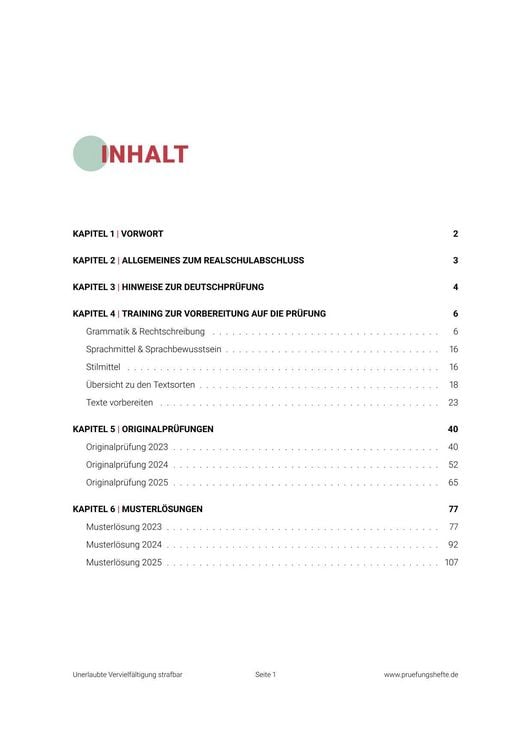 Produktbild: Pr&uuml;fungsheft & Training &ndash; 2026 Deutsch Realschule &ndash; Bayern &ndash; Original-Pr&uuml;fungen und L&ouml;sungen