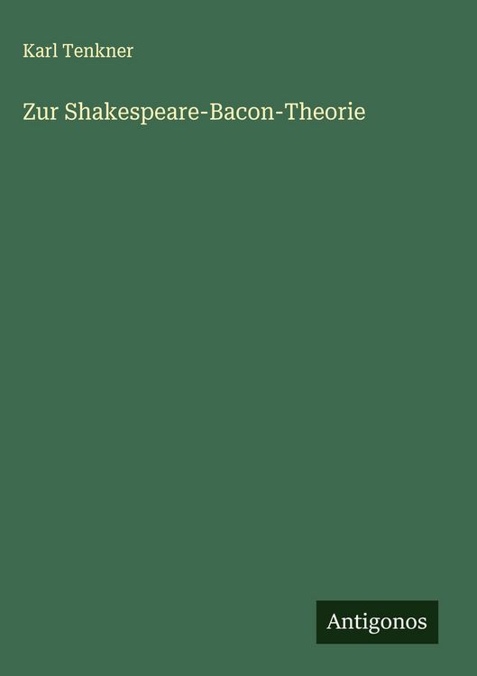 Produktbild: Zur Shakespeare-Bacon-Theorie