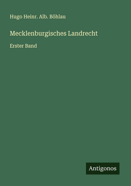 Produktbild: Mecklenburgisches Landrecht