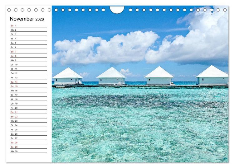 Produktbild: So sch&ouml;n sind die Malediven (Wandkalender 2026 DIN A4 quer), CALVENDO Monatskalender