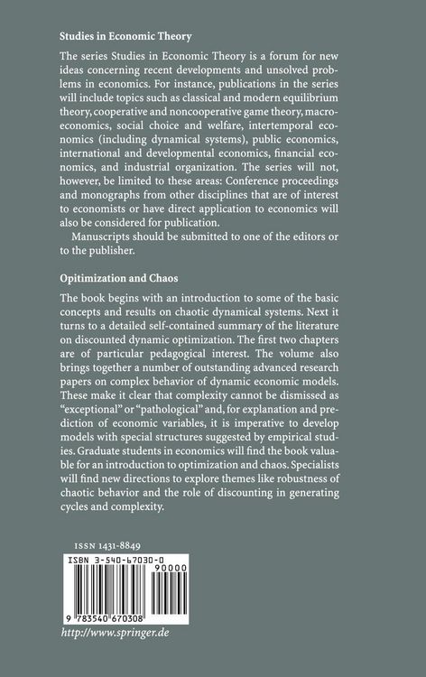 Produktbild: Optimization and Chaos
