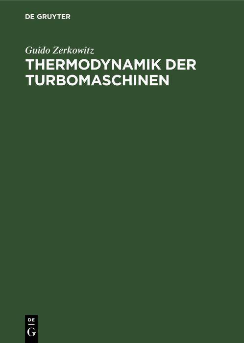 Produktbild: Thermodynamik der Turbomaschinen