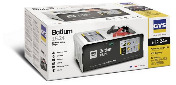 Produktbild: Batterieladeger&auml;t BATIUM 15-24 6/12/24 V effektiv:22/arithmetisch: 7-10-15 A GYS