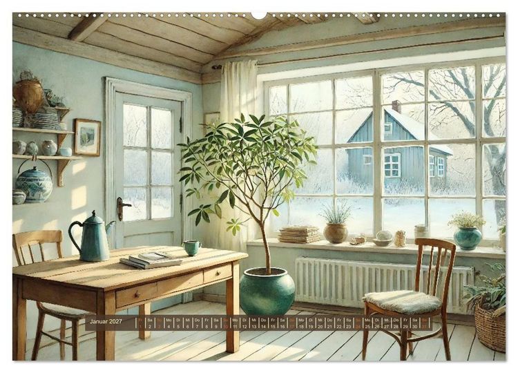 Produktbild: Im kleinen Cottage (hochwertiger Premium Wandkalender 2027 DIN A2 quer), Kunstdruck in Hochglanz