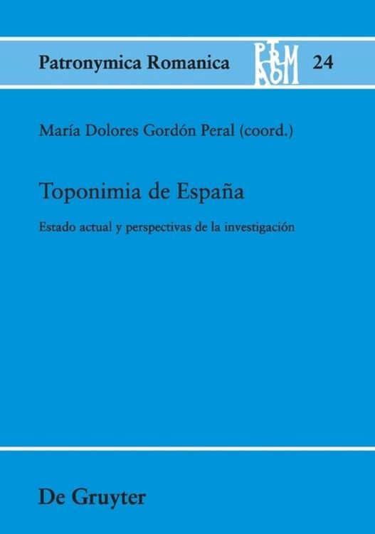 Produktbild: Toponimia de Espa&ntilde;a