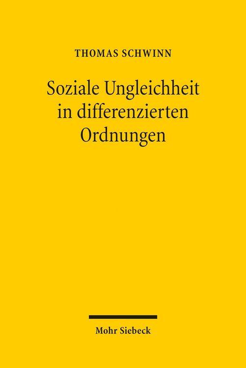 Produktbild: Soziale Ungleichheit in differenzierten Ordnungen