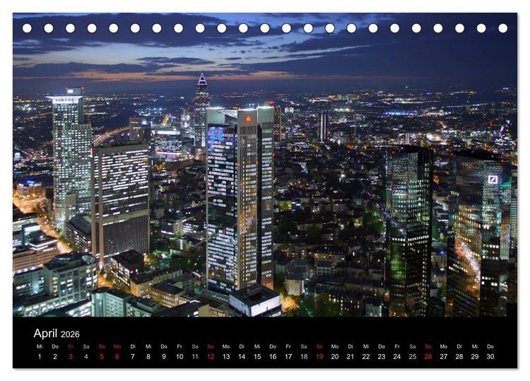 Produktbild: Frankfurt am Main (Tischkalender 2026 DIN A5 quer), CALVENDO Monatskalender