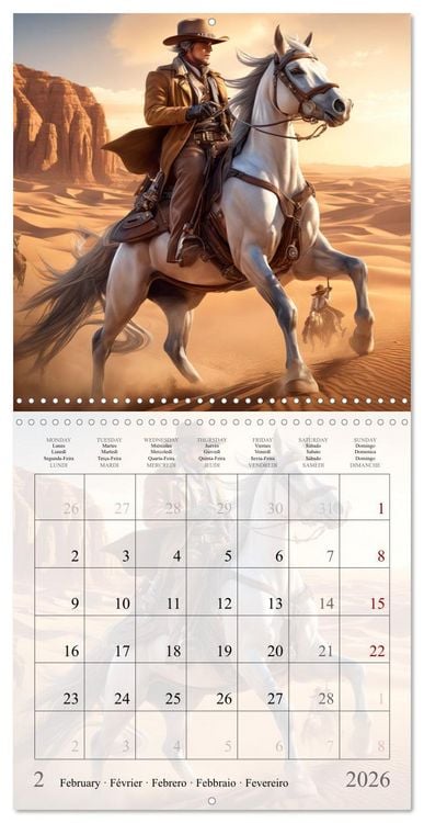 Produktbild: Western Cowboys (Wall Calendar 2026 12 &times; 12 Inch) CALVENDO 12 Month Wall Calendar