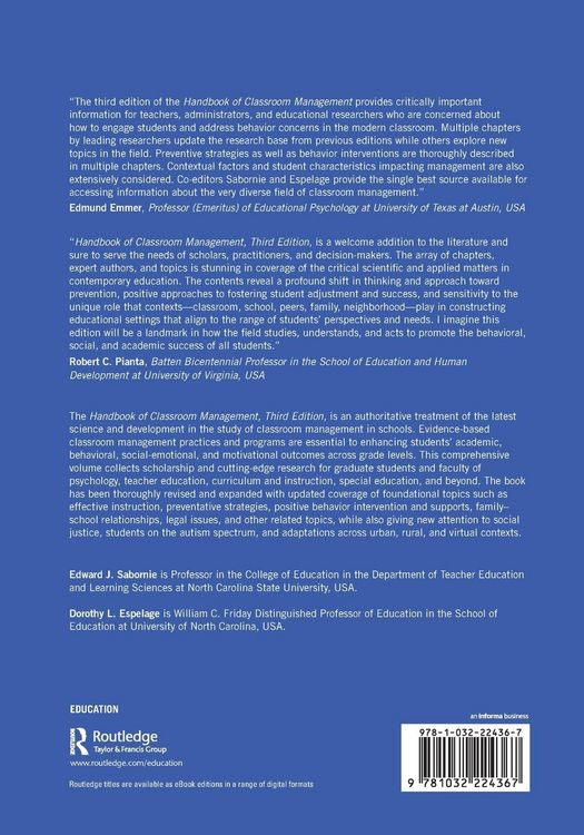 Produktbild: Handbook of Classroom Management