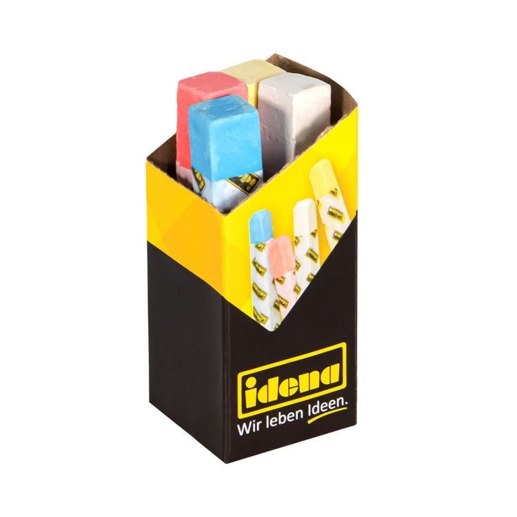 Produktbild: Idena Tafelfolie inkl. 4 Kreiden sortiert selbstklebend schwarz 45x200cm