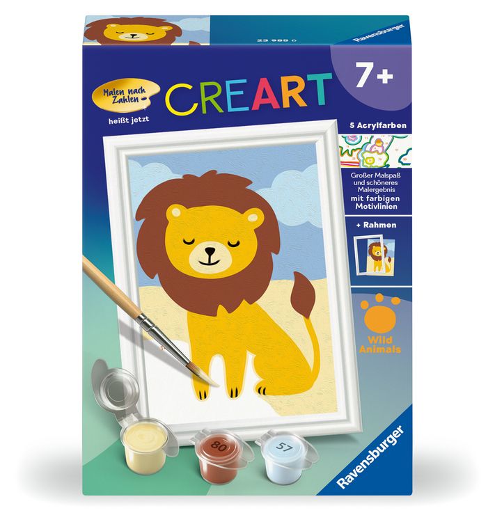Produktbild: CreArt, Malen nach Zahlen Kinder - Kleiner L&ouml;we