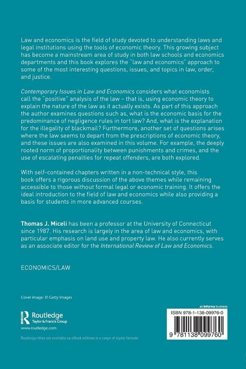 Produktbild: Contemporary Issues in Law and Economics
