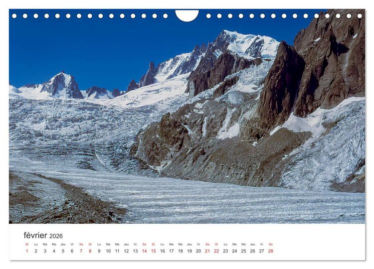 Produktbild: Paysages Le massif du Mont-Blanc (Calendrier mural 2026 DIN A4 vertical), CALVENDO calendrier mensuel