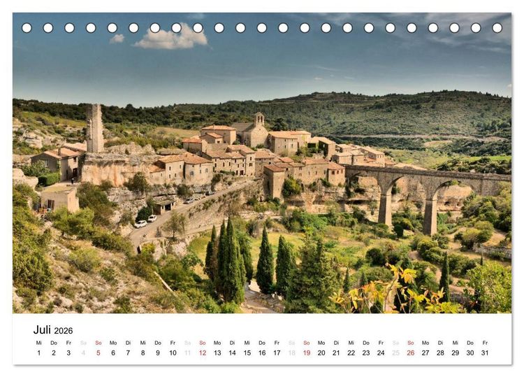 Produktbild: Languedoc-Roussillon - unter der Sonne des Midi (Tischkalender 2026 DIN A5 quer), CALVENDO Monatskalender