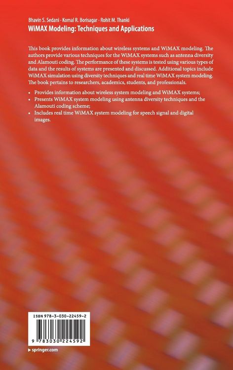 Produktbild: WiMAX Modeling: Techniques and Applications