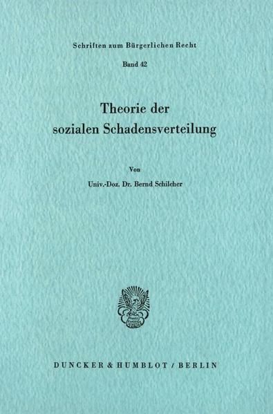 Produktbild: Theorie der sozialen Schadensverteilung.