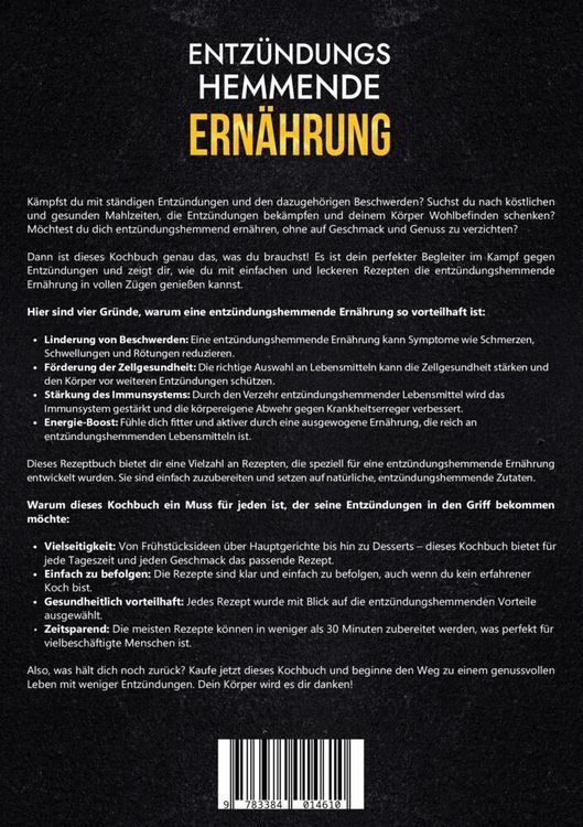 Produktbild: Entz&uuml;ndungshemmende Ern&auml;hrung