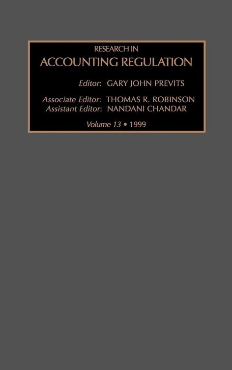Produktbild: Research in Accounting Regulation