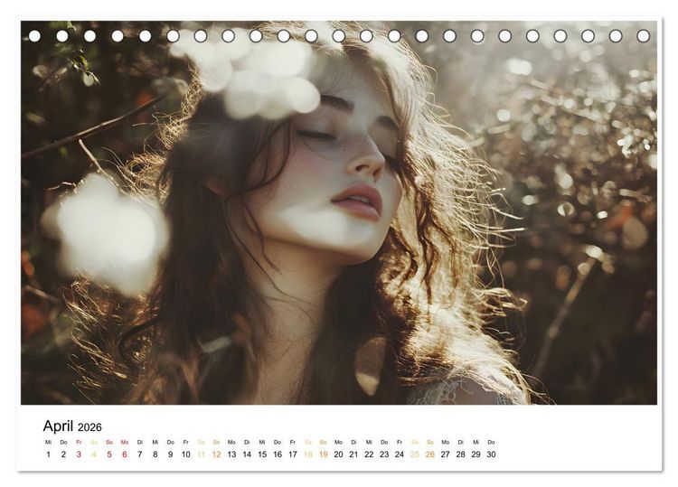 Produktbild: Magische Frauen Portraits (Tischkalender 2026 DIN A5 quer), CALVENDO Monatskalender