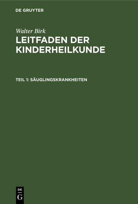 Produktbild: S&auml;uglingskrankheiten