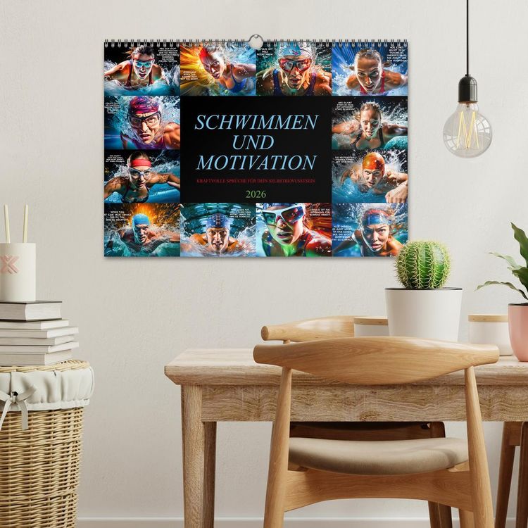 Produktbild: Schwimmen und Motivation (Wandkalender 2026 DIN A3 quer), CALVENDO Monatskalender