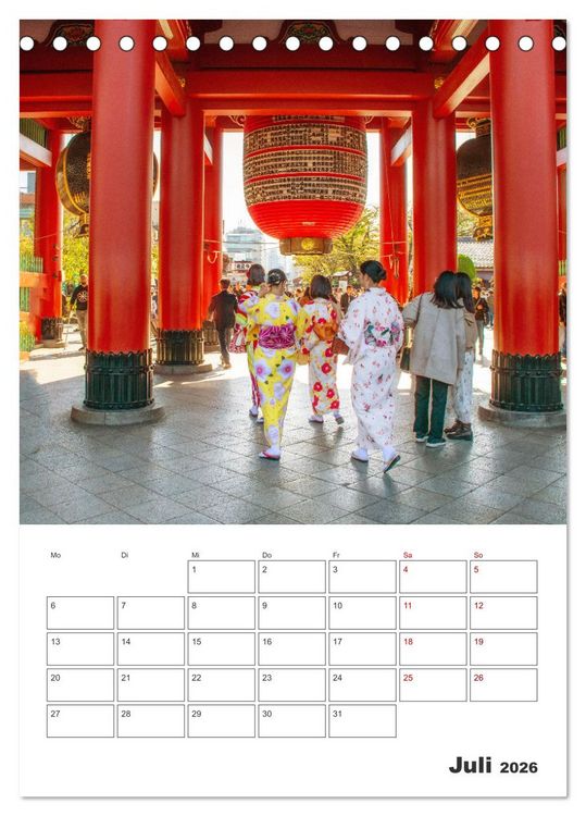 Produktbild: Schreine und Tempel - Heiligt&uuml;mern in Japan (Tischkalender 2026 DIN A5 hoch), CALVENDO Monatskalender