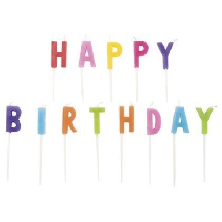 Produktbild: Kerzen Happy Birthday, Bunt