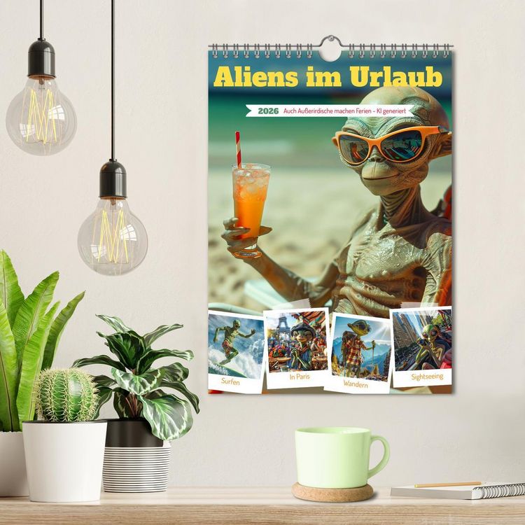 Produktbild: Aliens im Urlaub (Wandkalender 2026 DIN A4 hoch), CALVENDO Monatskalender