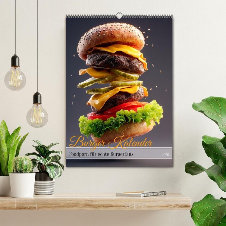 Produktbild: Burger Kalender - Foodporn f&uuml;r echte Burgerfans (Wandkalender 2026 DIN A2 hoch), CALVENDO Monatskalender