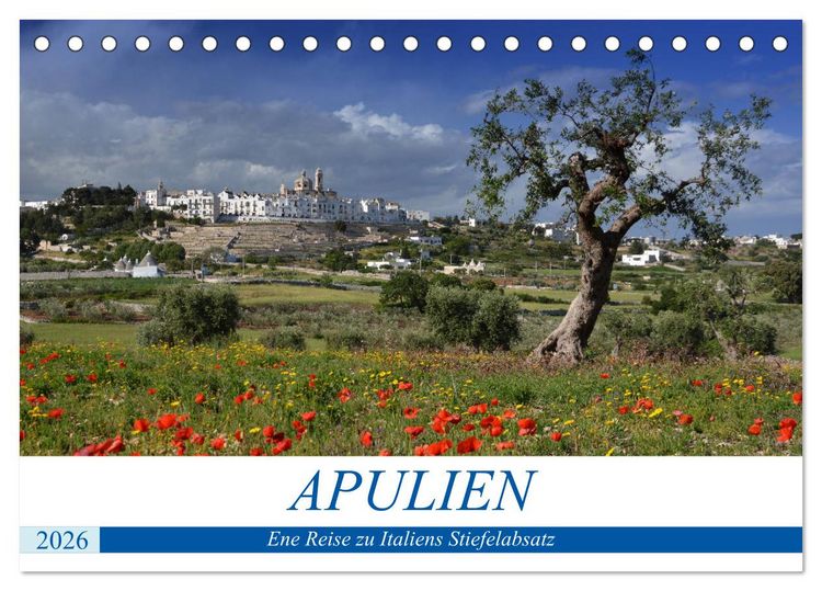 Produktbild: Apulien - Eine Reise zu Italiens Stiefelabsatz (Tischkalender 2026 DIN A5 quer), CALVENDO Monatskalender