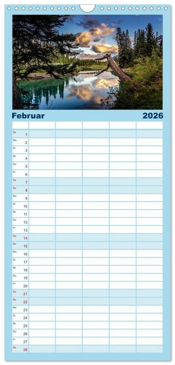 Produktbild: Familienplaner 2026 - West-Kanada mit 5 Spalten (Wandkalender, 21 x 45 cm) CALVENDO