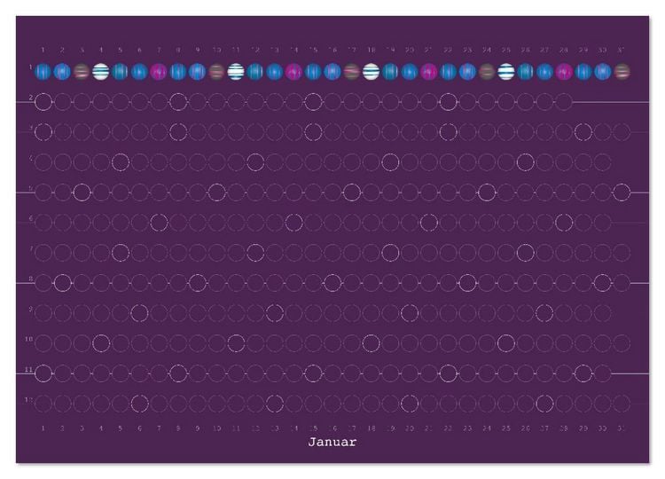 Produktbild: Perlenkalender (hochwertiger Premium Wandkalender 2026 DIN A2 quer), Kunstdruck in Hochglanz