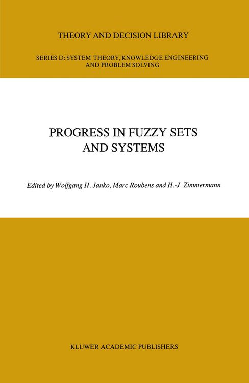 Produktbild: Progress in Fuzzy Sets and Systems
