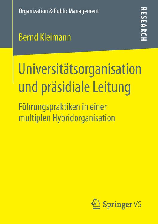 Bild vom Artikel Universitätsorganisation und präsidiale Leitung vom Autor Bernd Kleimann