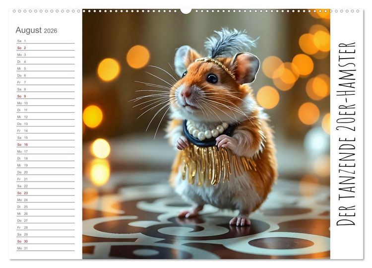 Produktbild: History Hamster - Die Geschichte der Welt in 12 Nagerbildern (Wandkalender 2026 DIN A2 quer), CALVENDO Monatskalender