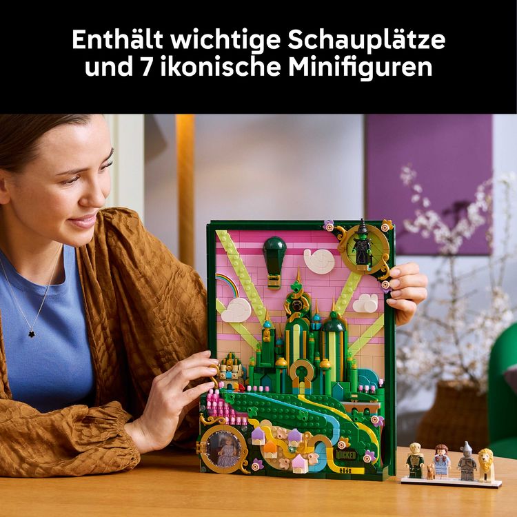 Produktbild: LEGO Wicked 75685 Emerald City Wandkunst, DIY Set f&uuml;r Erwachsene