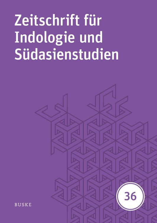 Produktbild: Zeitschrift f&uuml;r Indologie und S&uuml;dasienstudien, Band 36 (2019)