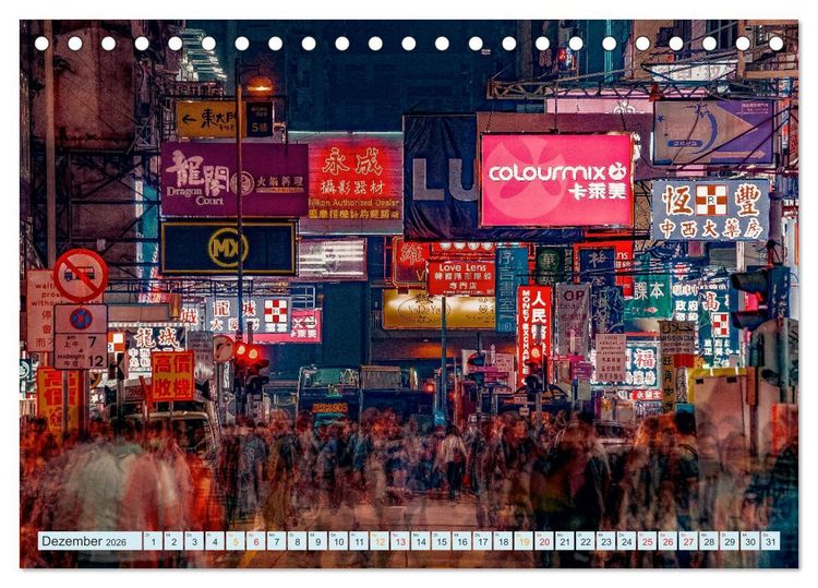 Produktbild: Hongkong Street (Tischkalender 2026 DIN A5 quer), CALVENDO Monatskalender
