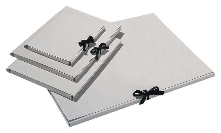 Produktbild: Folia Sammelmappe aus Graupappe mit Band, DIN A4, ohne Druck