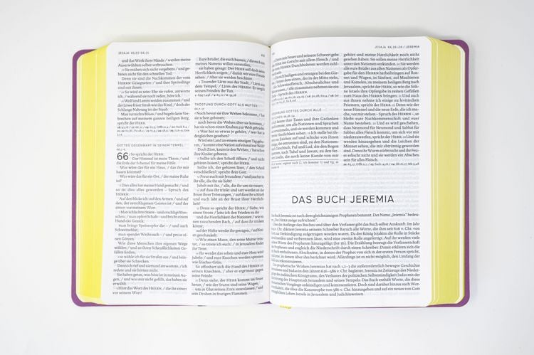Produktbild: Die Bibel. Senfkorn, Handschmeichler lila