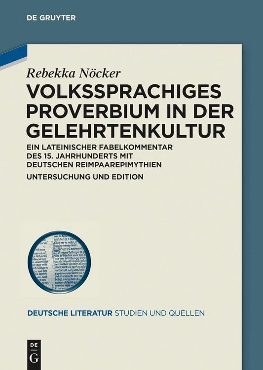 Produktbild: Volkssprachiges Proverbium in der Gelehrtenkultur