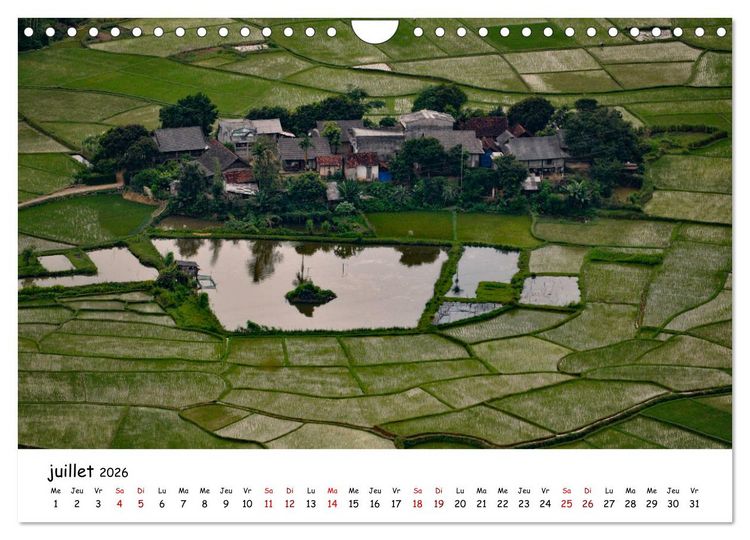 Produktbild: Vietnam du Nord au Sud (Calendrier mural 2026 DIN A4 vertical), CALVENDO calendrier mensuel