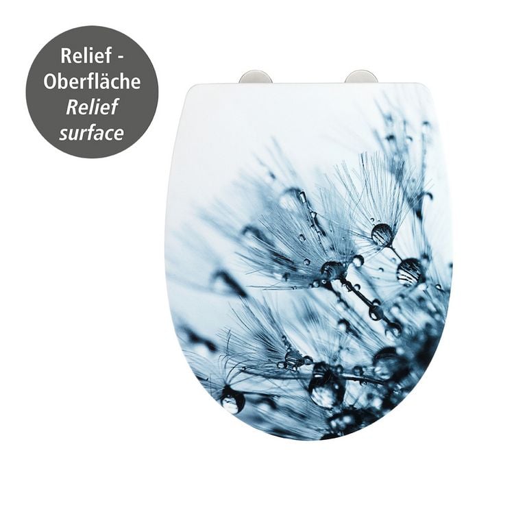 Produktbild: WC-Sitz Mod. Sereno mit Relief, aus bruchstabilem Thermoplast