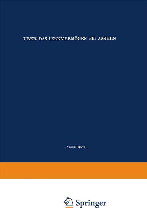 Produktbild: &Uuml;ber das Lernverm&ouml;gen bei Asseln