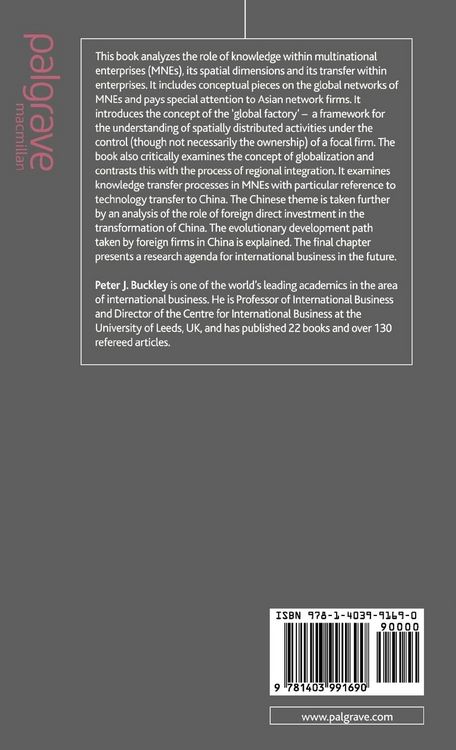 Produktbild: The Multinational Enterprise and the Globalization of Knowledge